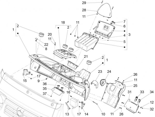 Lenker Cockpitinstrumente - Porter Quargo 700ccm 4T LC 2013- ZAP4P10000