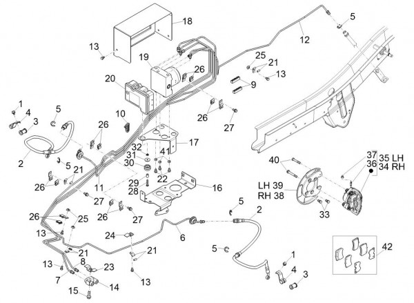 Radaufhängung Bremsanlage - Porter Multitech 1300ccm 4T LC 2010- ZAPS90PJ