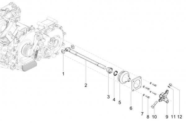 Motor Hinterachsantrieb - Calessino 200ccm 4T 3V AC 2014- ZAPT42PMC