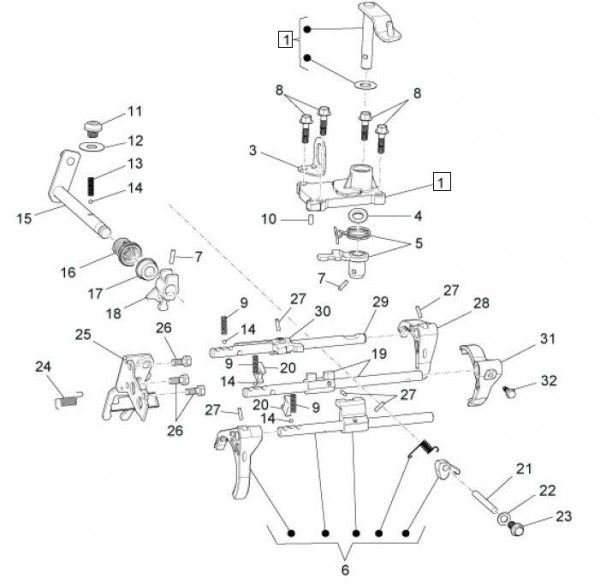 Motor Schalthebel - Porter Maxxi Multitech 1300ccm 4T LC 2011- ZAPS90RJ