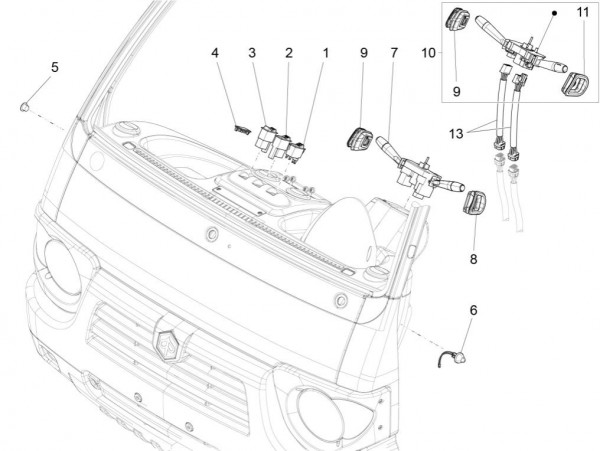 Elektrische Anlage Schalter - Porter Quargo 700ccm 4T LC 2010- ZAPP10000