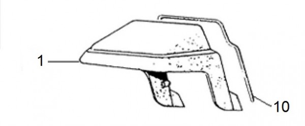 Fahrgestell Kotflügel - Ape TM 220ccm 2T AC 1982-1983 ATM1T