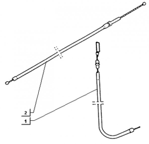 Bowdenzüge Gaszug - Ape TM 703 mit Lenkrad 218ccm 2T AC 1997-1999 ATM2 00001001