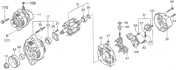 Motor Lichtmaschine - Porter Porter 1000ccm 4T LC 1992-1998 ZAPS85