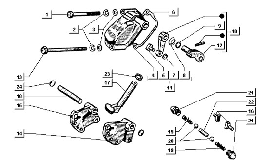 Motor Schaltgabel - Ape TM 218ccm 2T AC 1984- ATM2 00001001