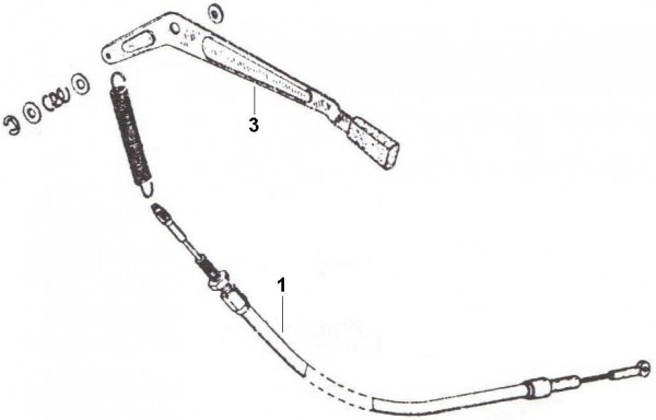 Bowdenzüge Rückwärtsgangzug - Ape 220ccm 2T AC 1978- MPV2T