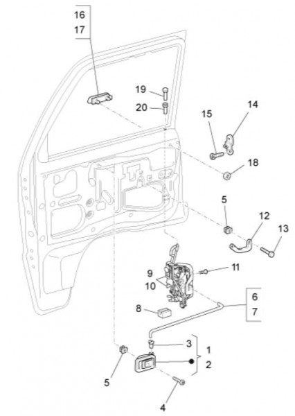 Fahrgestell Türen vorn II - Porter Maxxi Multitech 1300ccm 4T LC 2013- ZAPS90RJ