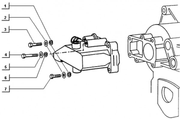 Motor Befestigung Getriebeschaltgehäuse - Ape TM 703 Diesel mit Lenkrad 422ccm 4T AC 1997-2004 ZAPT1