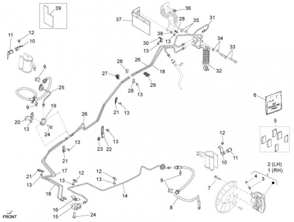 Bowdenzüge Bremsanlage - Porter Maxxi D120 Diesel 1200ccm 4T LC 2013- ZAPS90DK