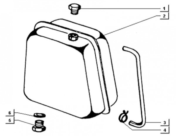 Fahrgestell Öltank - Ape TM 703 Diesel mit Lenker 422ccm 4T AC 1997-2004 ATD2T