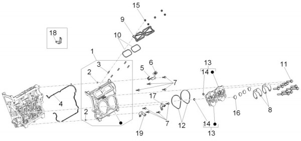 Motor Zylinderkopfabdeckungen - Porter D120 Diesel 1300ccm 4T LC 2015- ZAPS90CK