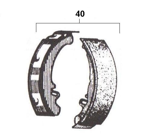 Radaufhängung Bremsbacken hinten - Ape 50ccm 2T AC 1971- TL2T