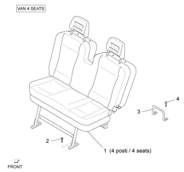 Fahrgestell Sitz hinten - Porter Multitech 1300ccm 4T LC 2010- ZAPS90TJ