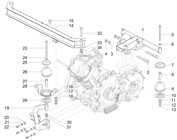 Fahrgestell Fußraumabdeckungen - Calessino 200ccm 4T 3V AC 2017- ZAPT42PMC