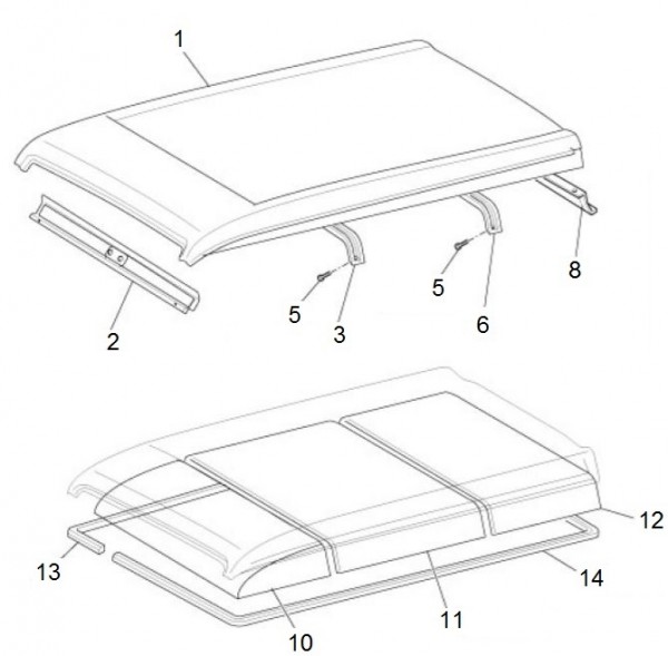 Fahrgestell Dachpaneel - Porter Porter Electric ccm 2012- ZAPS9E