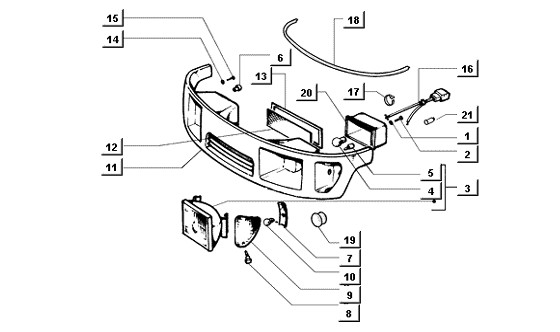 Elektrische Anlage Scheinwerfer - Ape Mix 50ccm 2T AC 1998-2008 ZAPC80000