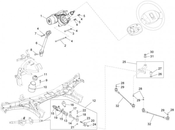 Lenker Lenkung - Porter Maxxi Multitech 1300ccm 4T LC 2014- ZAPS90RJ