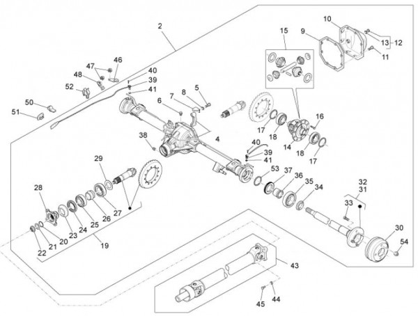 Motor Hinterachsantrieb - Porter D120 Diesel 1300ccm 4T LC 2013- ZAPS90CK