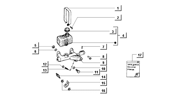 Radaufhängung Hauptbremszylinder - Ape Mix 50ccm 2T AC 1998-2008 ZAPC80000