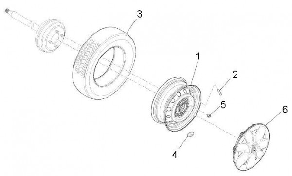 Radaufhängung Räder - Porter D120 Diesel 1300ccm 4T LC 2011- ZAPS90VK