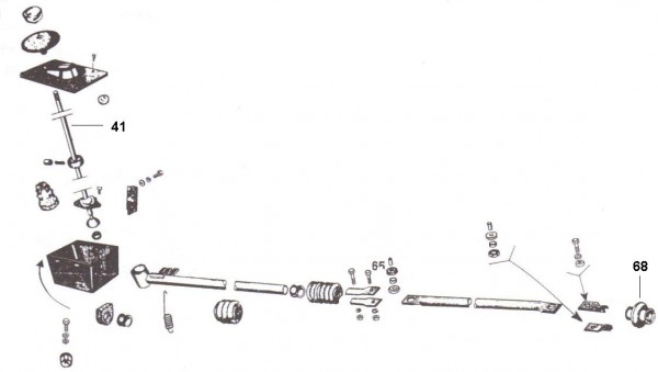 Bowdenzüge Schalthebel - Ape Car 220ccm 2T AC 1985- AF4T