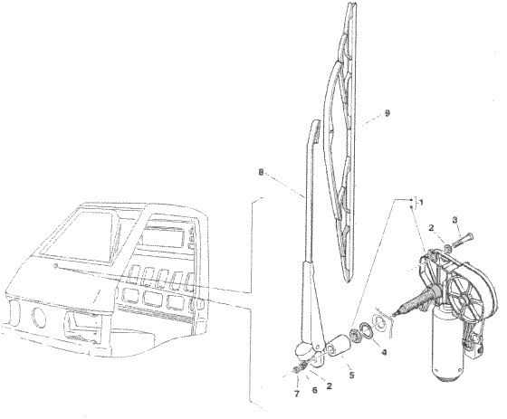 Elektrische Anlage Scheibenwischer - Ape TM 422ccm 4T LC 2013- ZAPT1000000001001