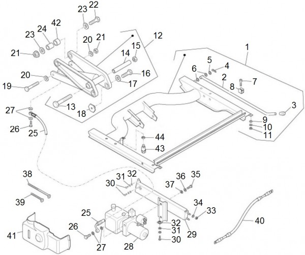 Fahrgestell Kippsystem - Porter Porter Electric ccm 2010- ZAPS9E