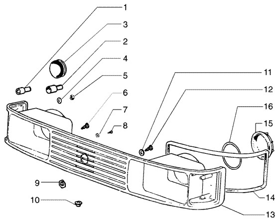 Fahrgestell Stoßstange vorn - Ape TM 422ccm 4T AC 1997-2004 ZAPT1000000023141
