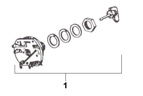 Elektrische Anlage Zündschloss - Vespa Commercial 175ccm 2T AC 1967-1974 AD2T