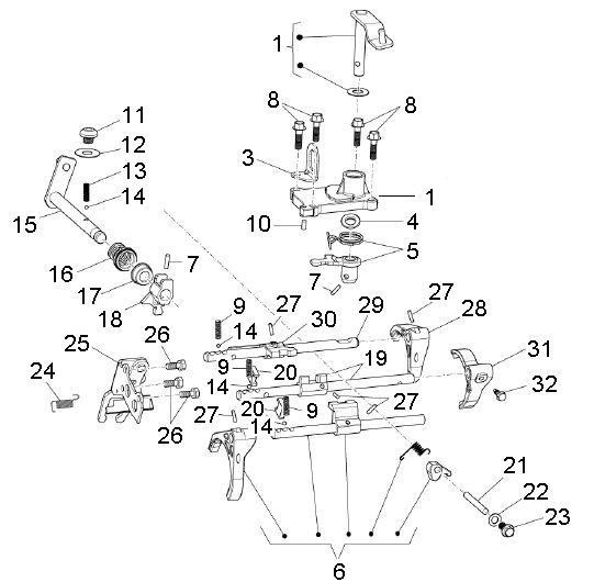 Motor Schalthebel - Porter D120 Diesel 1300ccm 4T LC 2011- ZAPS90CK