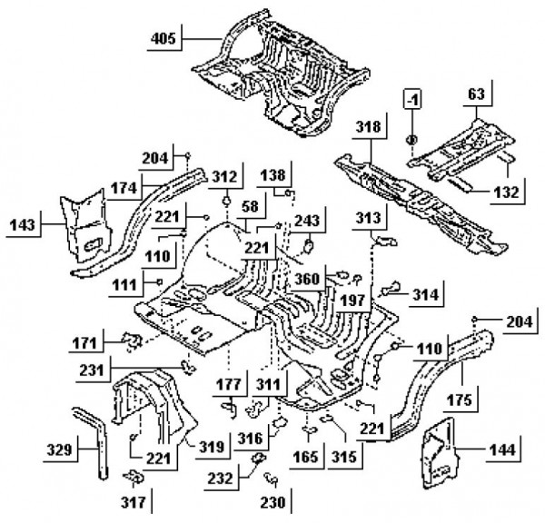 Fahrgestell Fahrgestell - Porter Porter Diesel 1400ccm 4T LC 1998-2004 ZAPS85000007