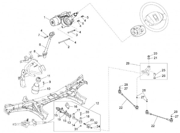 Lenker Lenkung - Porter Multitech 1300ccm 4T LC 2010- ZAPS90VJ