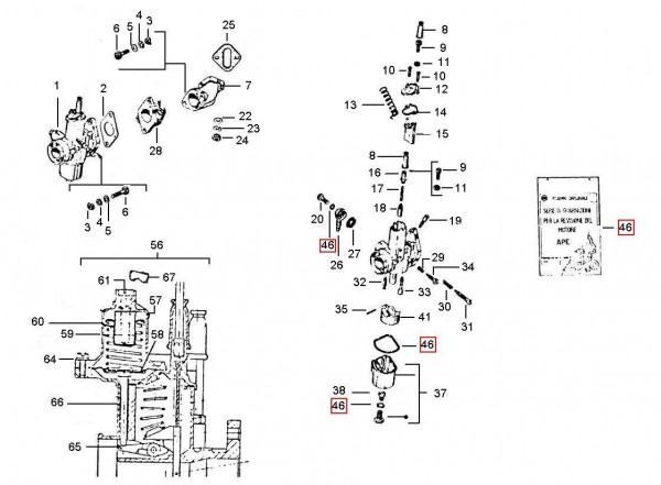 Motor Vergaser - Vespa Car 200ccm 2T AC 1983- AF3T