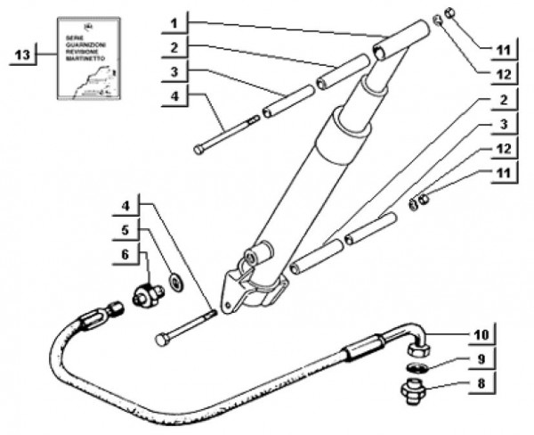 Fahrgestell hydraulische Kippeinrichtung - Ape TM 703 mit Lenkrad 220ccm 2T AC 2000-2007 ZAPT10000