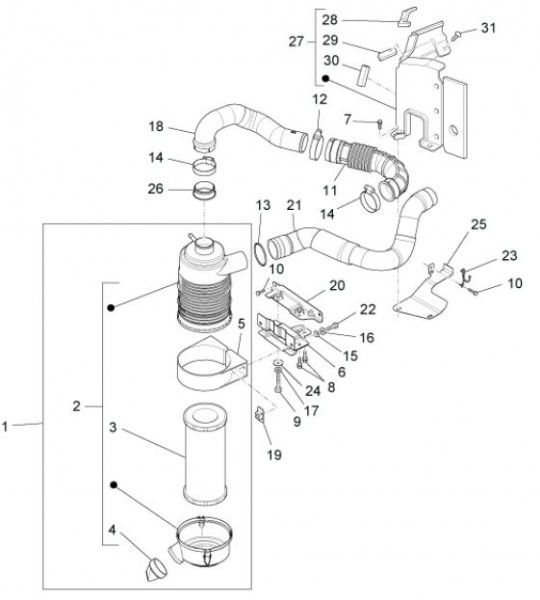 Motor Luftfilter - Porter Maxxi Multitech 1300ccm 4T LC 2013- ZAPS90DJ