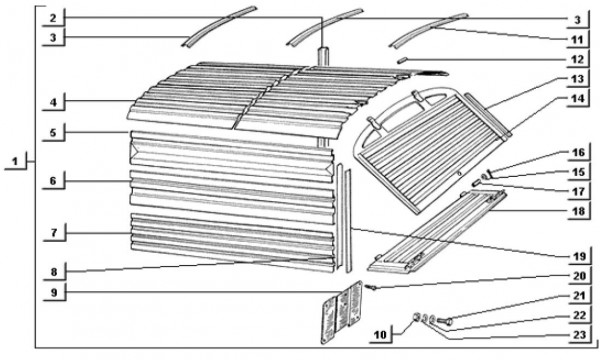 Fahrgestell Kastenaufbau - Ape TM 703 mit Lenkrad 220ccm 2T AC 2000-2007 ATM3T