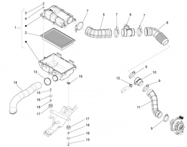 Motor Luftfilter - Porter D120 Diesel 1300ccm 4T LC 2013- ZAPS90CK
