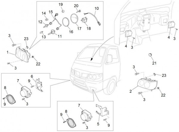 Elektrische Anlage Scheinwerfer - Porter Porter Electric ccm 2010- ZAPS9E
