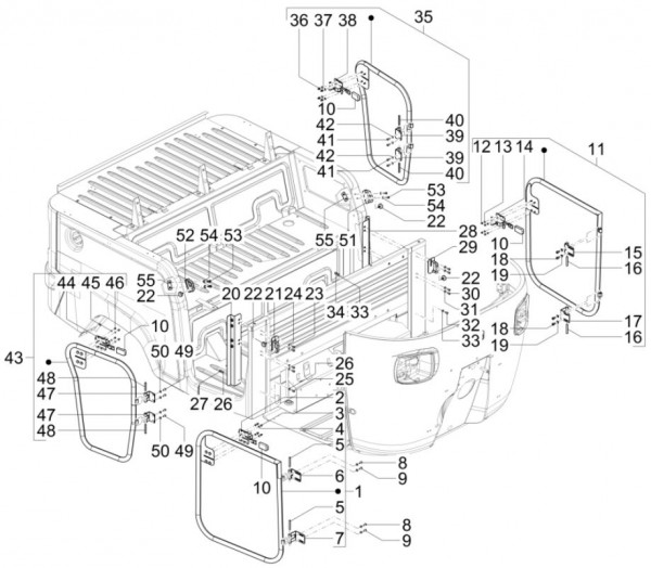 Fahrgestell Türen vorn - Calessino 200ccm 4T 3V AC 2016- ZAPT42PMC