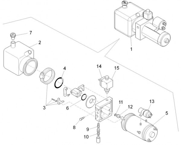 Fahrgestell Pumpe für Kippsystem - Porter D120 Diesel 1300ccm 4T LC 2013- ZAPS90TK