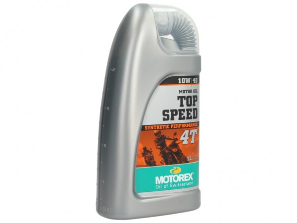 Motorex Motoröl 4 Takt, 10W/40, Top Speed Synthetic Performance SAE, teilsynthetisch, 1 l