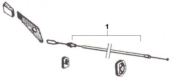 Bowdenzüge Starterzug - Ape Poker 422ccm 4T AC 1990-1993 M4R1T