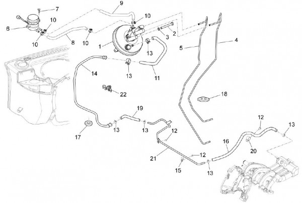 Radaufhängung Bremsleitungen vorn - Porter Multitech 1300ccm 4T LC 2010- ZAPS90TJ