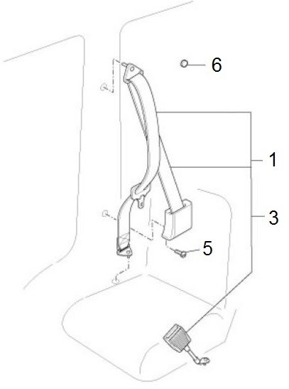 Fahrgestell Sicherheitsgurte - Porter Porter Electric ccm 2011- ZAPS9E