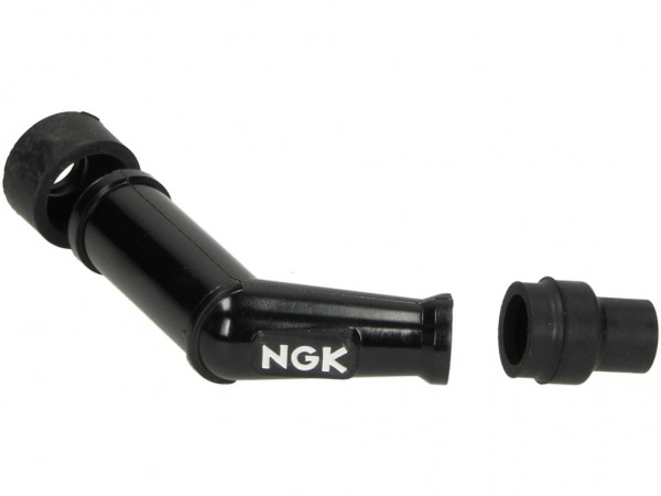 NGK Zündkerzenstecker, VB05F, schwarz, 120° Winkel (lang), für Anschlussgewinde