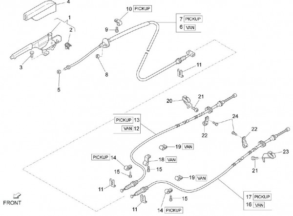 Radaufhängung Feststellbremse - Porter Multitech 1300ccm 4T LC 2010- ZAPS90VJ