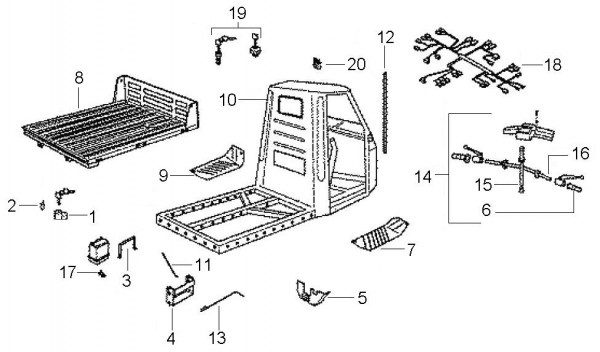 Fahrgestell Fahrgestell II - Ape Mix 50ccm 2T AC 2008- ZAPC80000