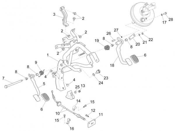 Bowdenzüge Pedale - Porter Multitech 1300ccm 4T LC 2017- ZAPS90PGW