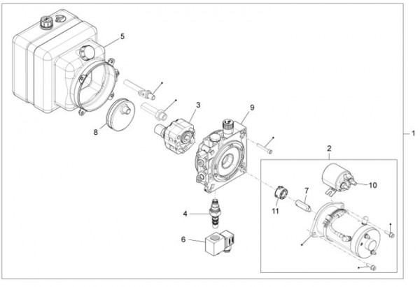 Fahrgestell Pumpe für Kippsystem - Porter Maxxi D120 Diesel 1200ccm 4T LC 2013- ZAPS90RK