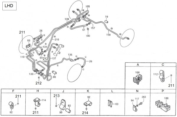 Bowdenzüge Bremsanlage - Porter Porter 1000ccm 4T LC 1998-2009 ZAPS85